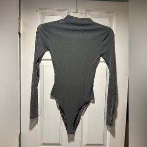 Zara Metallic Black Knit Top
